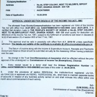 80G  INCOME  TAX   EXEMPTION  CERTIFICATE